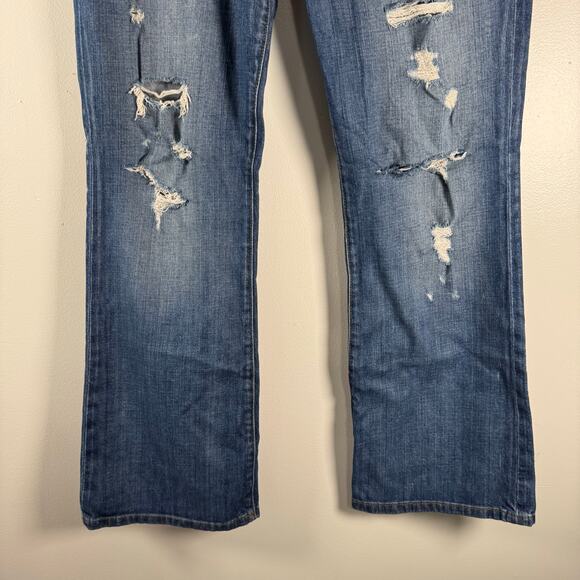 Joes Womens Provocateur Boot Cut Jeans Distressed Stretch Med Wash Mid Rise 32 - Picture 3 of 10